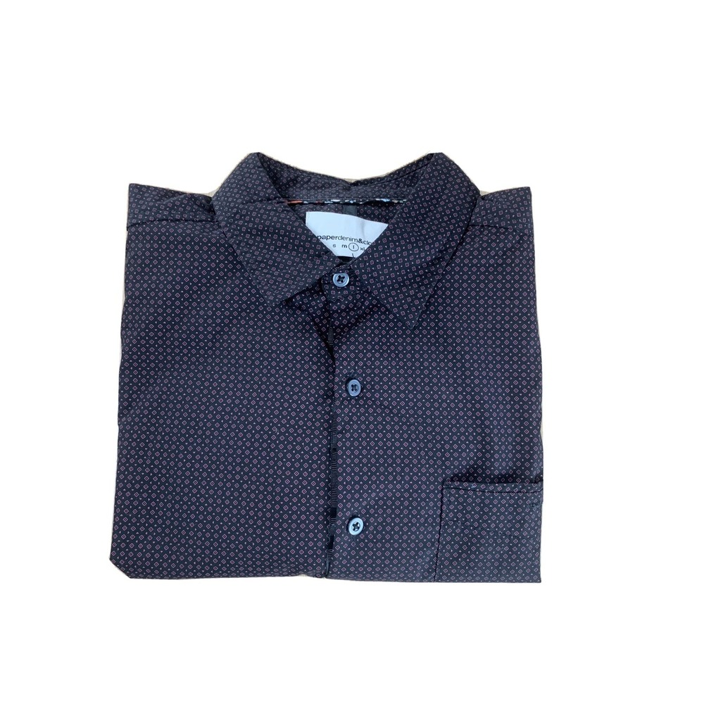 Paper Denim & Cloth Large‎ Button Shirt Colorful All Over Print